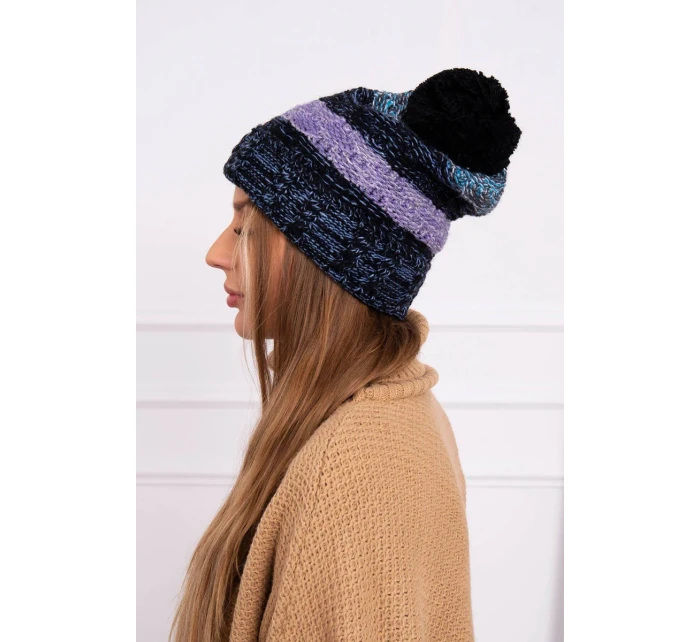 Pola fleecová čiapka K267 navy+sea blue