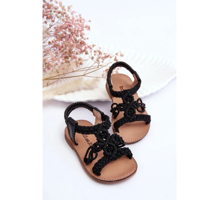 Dětské pletené nazouvací sandály Černe Tracy