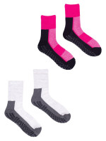 Yoclub Ponožky do polovice lýtka s ABS 2-pack SKA-0131U-AA0A-001 Multicolor