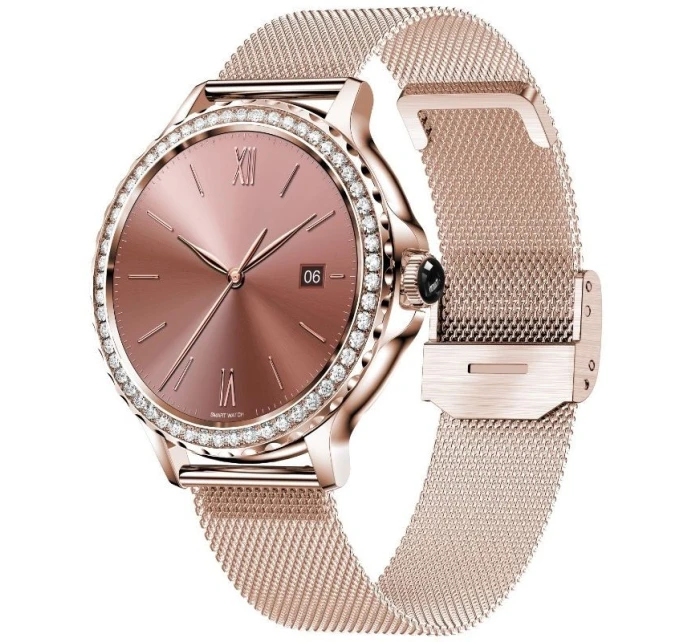 Dámské chytré hodinky Rose Gold Náramek + řemínek model 21806345 - RUBICON Dámské chytré hodinky Rose Gold Náramek + řemínek model 21806345 - RUBICON