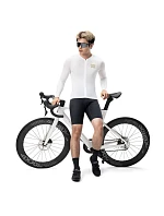 model 22114135 Cyklistický dres s dlouhým rukávem Diamond velikost XS bílý - Rockbros