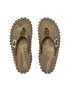Pánske žabky Gumbies ISLANDER FLIP-FLOP PALM LEAF KHAKI