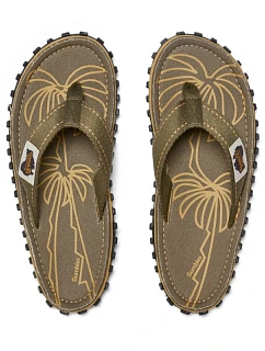 Pánske žabky Gumbies ISLANDER FLIP-FLOP PALM LEAF KHAKI