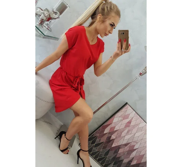 Šaty s obálkou dole červené Šaty s obálkou dole červené