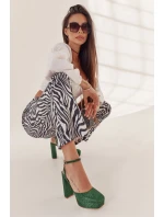 Dámské sandály třpytivé na podpatku model 21597005 - Boto