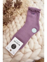 Dámské silné ponožky fialové