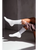 Dámské ponožky s proužkem bílé