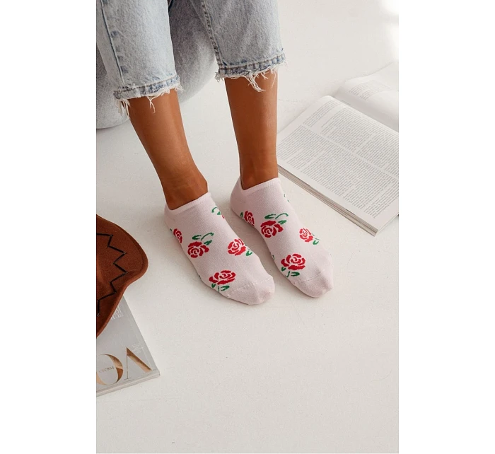Dámské kotníkové ponožky růžové
