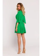 model 19660855 Rozšířené mini šaty zelené - Moe