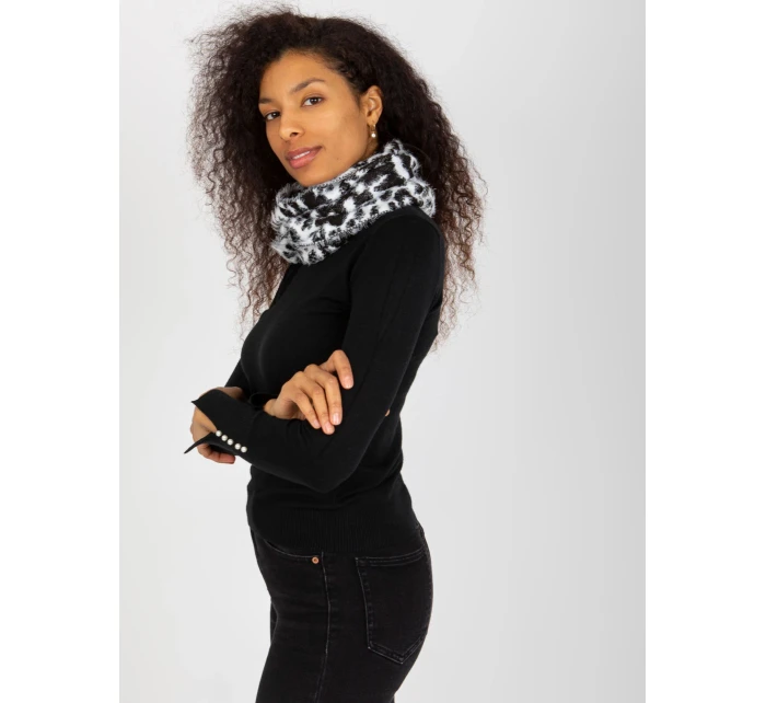 Dámská šála AT KM ENEC Bílá s černou model 21782940 - FPrice Dámská šála AT KM ENEC Bílá s černou model 21782940 - FPrice