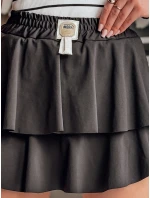 Mini sukňa s volánom FALBELA čierna FashionStreet CY0494