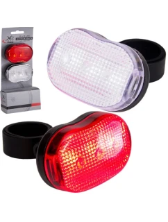 SADA PREDNÝCH A ZADNÝCH SVETIEL PRE BICYKLE 3LED XQMAX