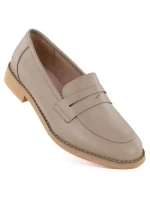 Skórzane beżowe model 22034164 - JEZZI Skórzane beżowe model 22034164 - JEZZI