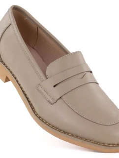 Jezzi béžové kožené čižmy SFY25128