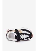 Sneakersy Dziecięce Na Rzep Biało-Czarne Tezzu