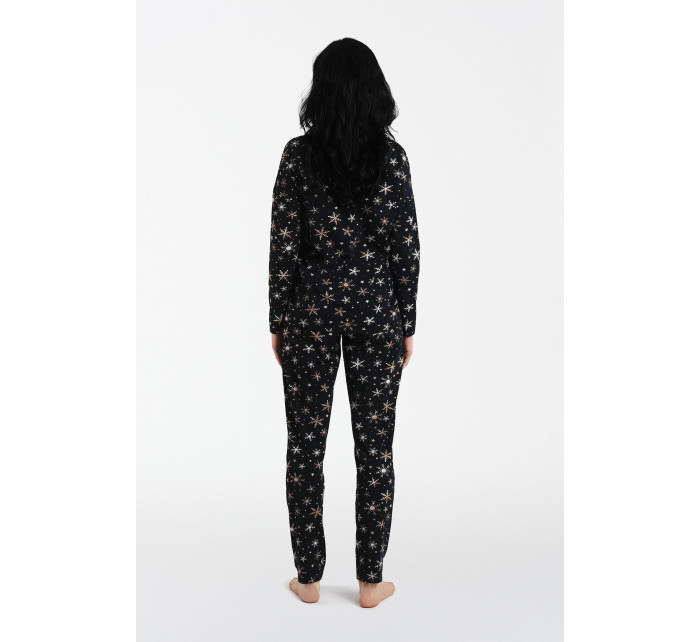 Dámske pyžamo Laponia, dlhý rukáv, dlhé nohavice - potlač
