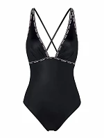 Dámske jednodielne plavky KW0KW02075-BEH - Calvin Klein