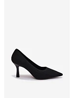 Materiálové Podpatky Lodičky Černé model 22102879 - Boto