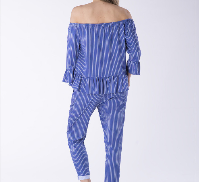 Look Made With Love Nohavice 415P Stripe Blue/White