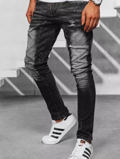 Čierne pánske džínsové nohavice Dstreet UX3950