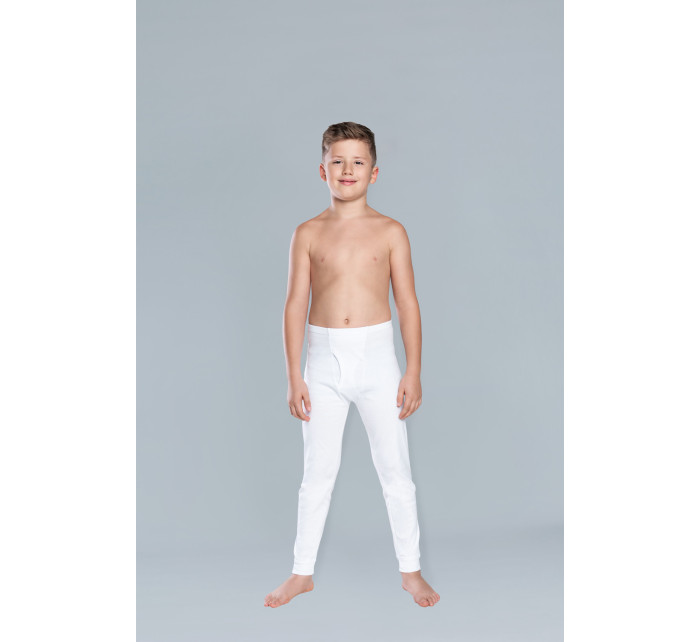 Dlhé chlapčenské nohavice Jaś - biele