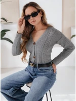 Dámsky sveter MELANIA light grey FashionStreet MY1654