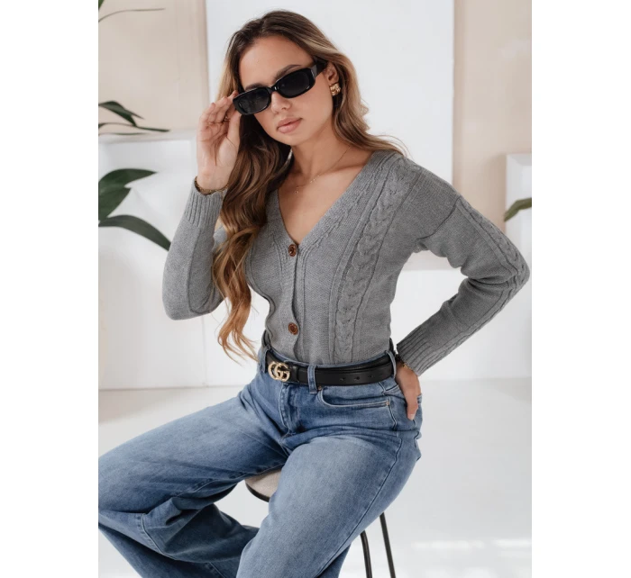 Dámsky sveter MELANIA light grey FashionStreet MY1654