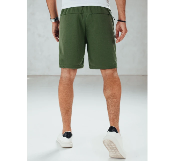 FashionStreet pánske olivové teplákové šortky SX2473