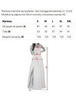 CHIARA Elegantní béžové dlouhé dámské maxi šaty na ramínkách s brokátem model 20085426 - numoco CHIARA Elegantní béžové dlouhé dámské maxi šaty na ramínkách s brokátem model 20085426 - numoco