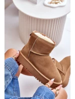 Kožené semišové tenisky s platformou nad členkom Camel Rianaella