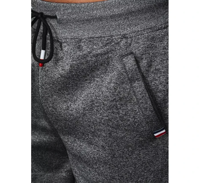 Pánske tmavosivé teplákové šortky FashionStreet SX2190