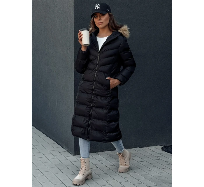 Dámsky zimný kabát LUXWARM čierny FashionStreet TY4374