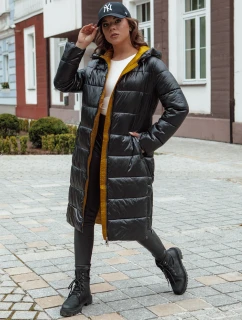 Dámský prošívaný zimní kabát s kapucí černý Dstreet model 21979884 - FashionStreet