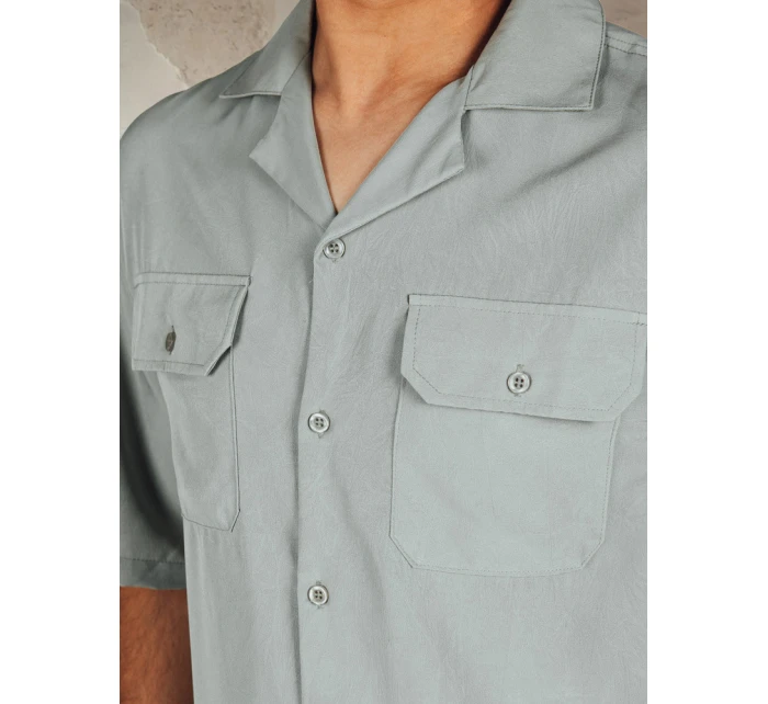 Pánske sivé tričko s krátkym rukávom FashionStreet KX1085