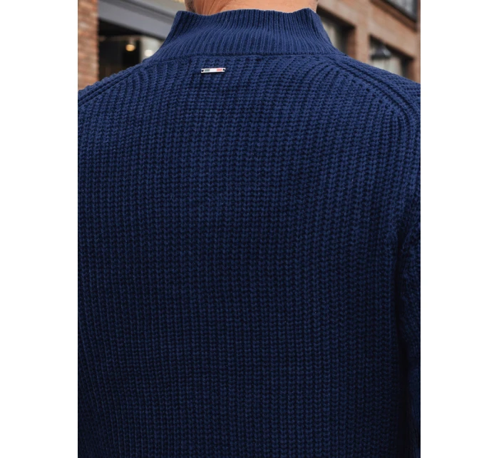 Pánsky tmavomodrý sveter FashionStreet WX2346 Pánsky tmavomodrý sveter FashionStreet WX2346
