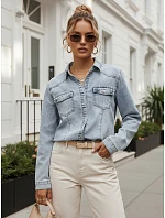 Koszula jeansowa damska na  model 22303600 - FashionStreet