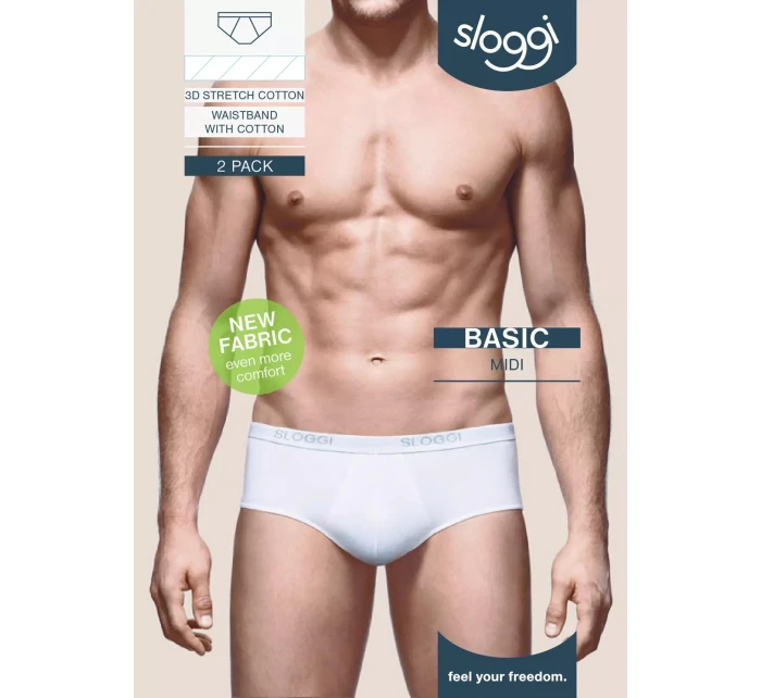 sloggi men Basic Midi 2P - WHITE - SLOGGI WHITE - SLOGGI