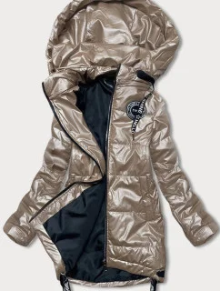 Béžová dámská bunda s odepínací kapucí model 17647888 - S'WEST