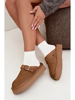 Kožené semišové sněhule na platformě s přezkou Big Star model 22539732 Camel - Big Star Shoes Kožené semišové sněhule na platformě s přezkou Big Star model 22539732 Camel - Big Star Shoes