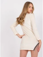 Šaty DHJ SK model 17404294 světle béžová - FPrice Šaty DHJ SK model 17404294 světle béžová - FPrice