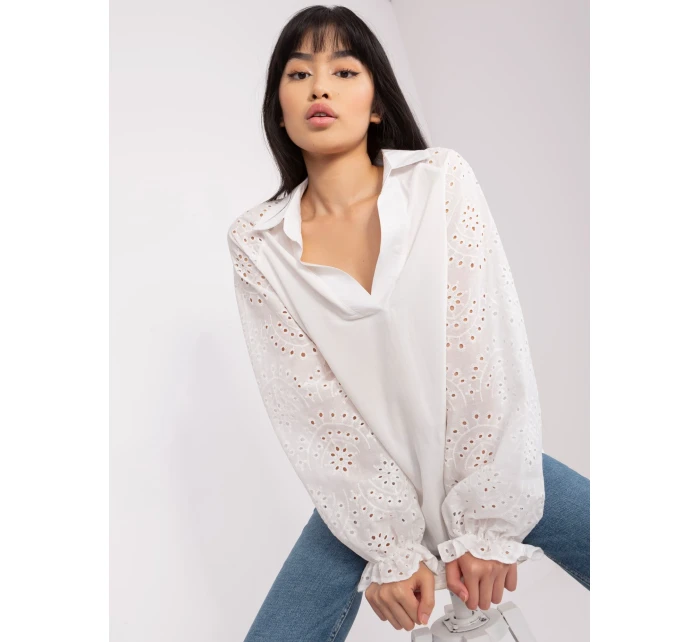 Bluzka LK BZ model 18650822 ecru - FPrice Bluzka LK BZ model 18650822 ecru - FPrice