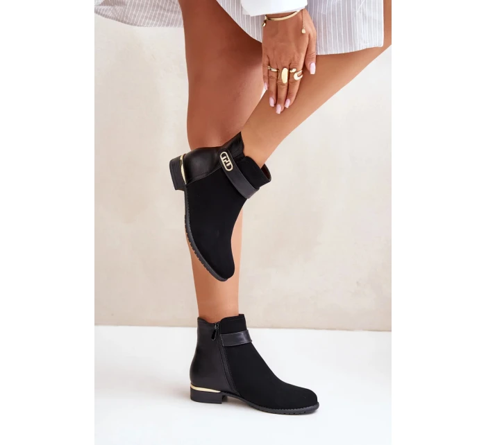 Dámske členkové topánky K-99213 čierne - Step in style