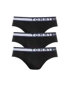 Pánske nohavičky 3PACK UM0UM01227 Čierna s bielou - Tommy Hilfiger