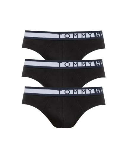 Pánske nohavičky 3PACK UM0UM01227 Čierna s bielou - Tommy Hilfiger