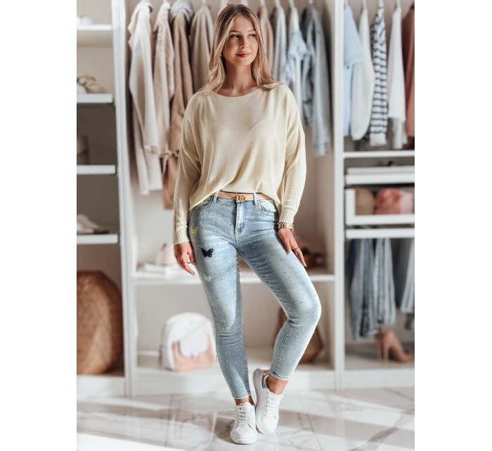 Dámské džínové úzké kalhoty se zdobením modré Dstreet model 21984806 - FashionStreet Dámské džínové úzké kalhoty se zdobením modré Dstreet model 21984806 - FashionStreet