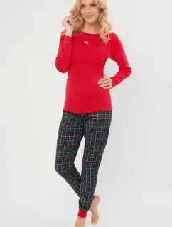 Talianska móda Foggia long length sp. farba:červená/print