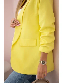 Bunda s klopami elegantná žltá