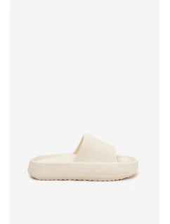 Dámské pantofle na platformě s výstřihem Ecru model 21711385 - Boto