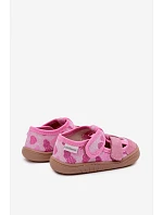 Dětské barefoot bačkůrky Růžové Třpytivé Srdce Lumi