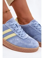 Dámske semišové kožené tenisky LR61-7089 Blue